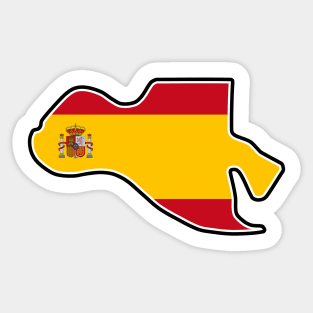 Montjuïc circuit [flag] Sticker